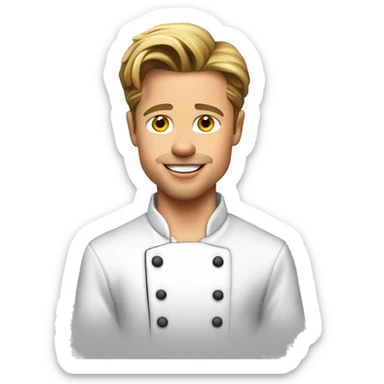 young brad pitt as a chef, super exited to cook ! sticker