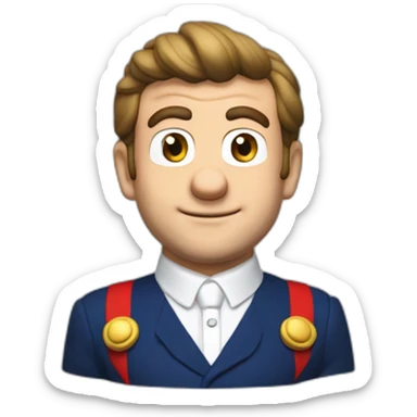 Emmanuel Macron déguisé en super mario sticker