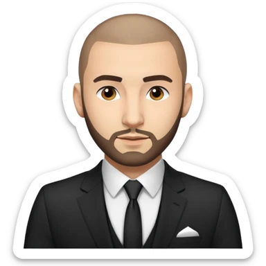 karim benzema, light skinned, wearing suit sticker