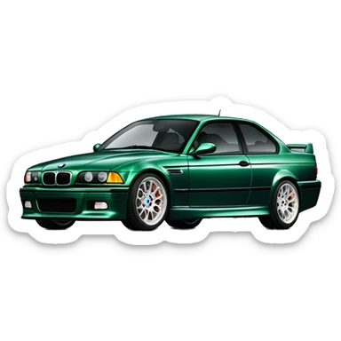 Metallic Dark green bmw e36 m3 sticker