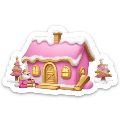 pink and gold christmasy itemsemoji
 sticker