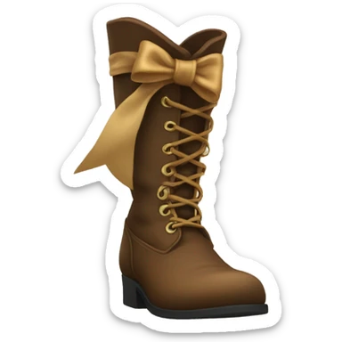 Boots with a bow sticker