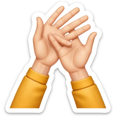 two emoji hands gesturing a strangling an invisible subject sticker