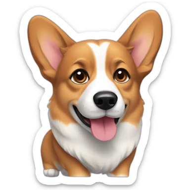 black&tan corgi sticker