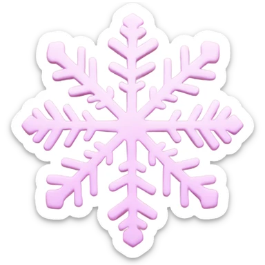 pastel pink snowflake  sticker