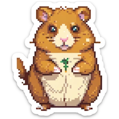 hamster hand giving a thumbs down sticker