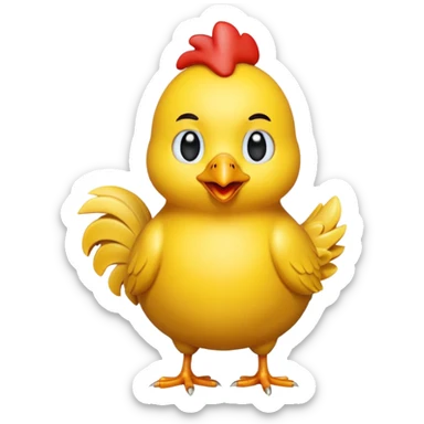 chicken 3d imoji transparen  sticker