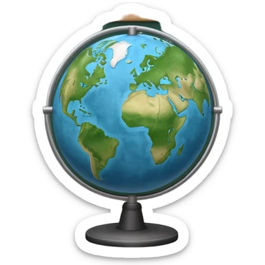 globe on a school chalkboard sticker