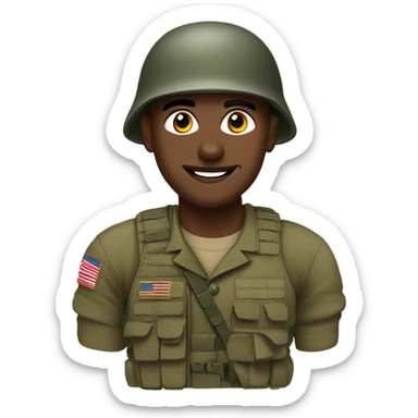 Army man in Georgia  sticker