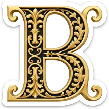 Oldenglis faunt letter E and letter J sticker