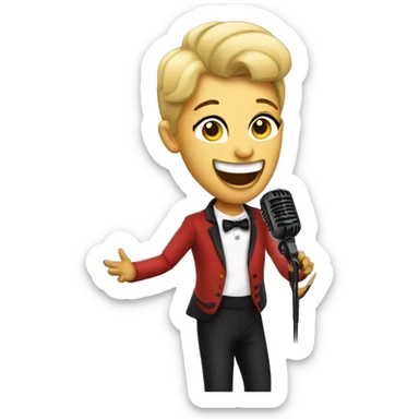 Stager performer singing sticker