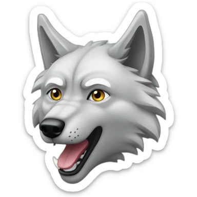 Un loup avec un visage intriqué  sticker