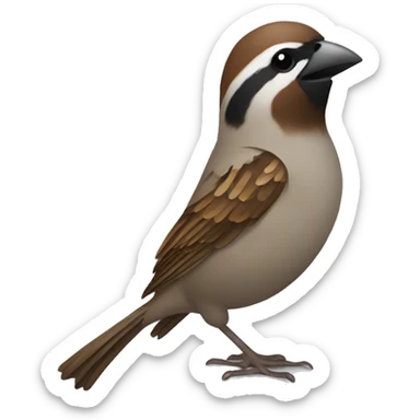 sparrow cracking a whip sticker