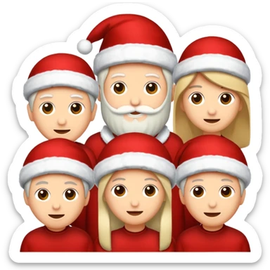 üzerinde kürek çeken kızların süs olarak asılı olduğu yılbaşı ağacı sticker