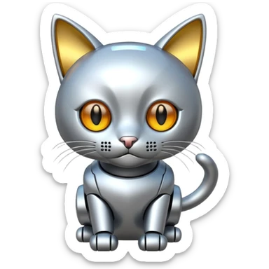 Make the cat more ai sticker