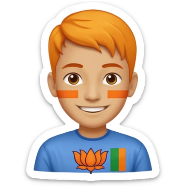 Politics name with bjp flag sticker