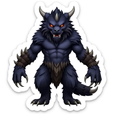  Dark  evil Fakémon-Wickerbeast-creature (full body) sticker