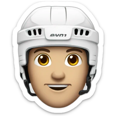 white hockey player sticker