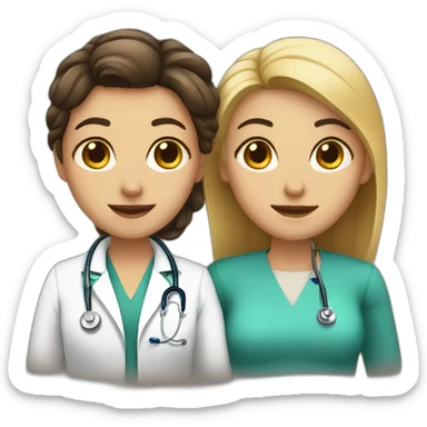 Doctor with her girlfriend sticker