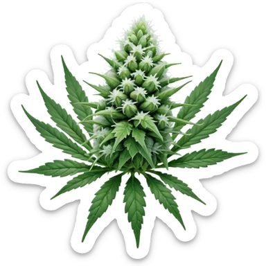 cannabis bud sticker