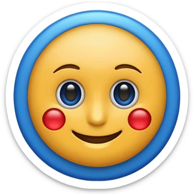 O emoji azul com o selo verificado dentro sticker