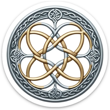 Silver Celtic circles sticker