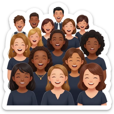 happy choir singing a capella sticker