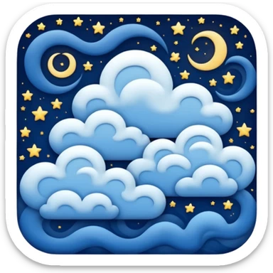 starry night sky, dreams sticker