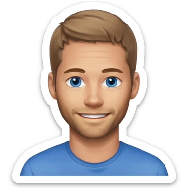 Paul Walker with blue eyes sticker