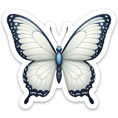white butterfly sticker