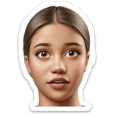 realistic portrait of girl sticker