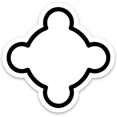 облако с 4 выступами sticker