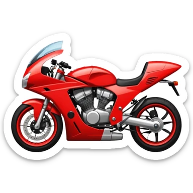 sports motorcycle lying on the ground sticker