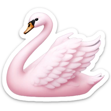 pastel pink swan sticker