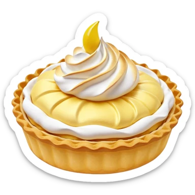 Lemon tartlet with meringue on top sticker