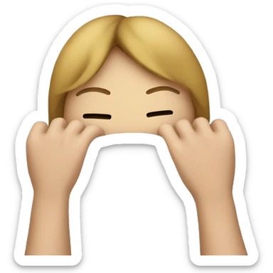 someone putting their face in a pillow sticker