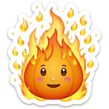 fire rain sticker