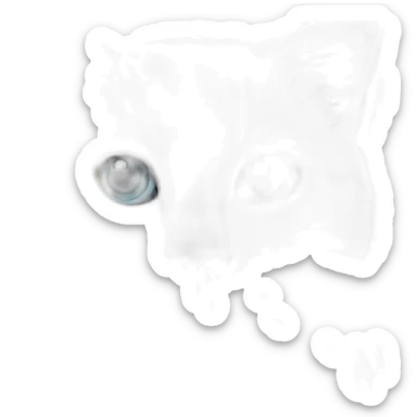 white cat with verons eyes sticker