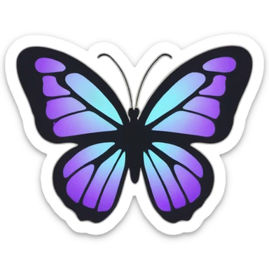 butterfly silhouette sticker
