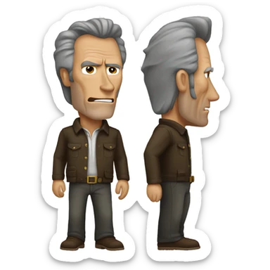 Clint Eastwood full body sticker