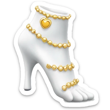 White  Foot jewlery  sticker