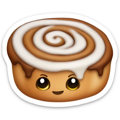 Christmas cinnamon bun sticker
