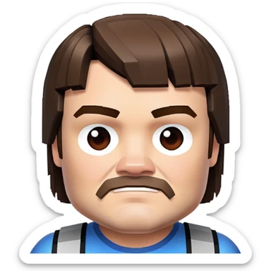 Jack Black as Steve from Minecraft sticker
