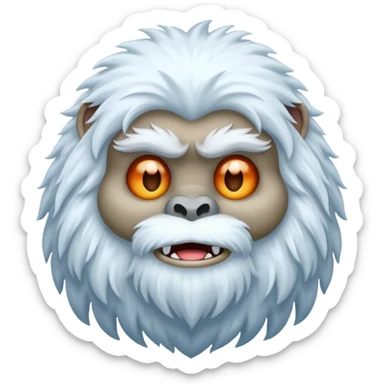 Emoji yeti bigfoot sticker