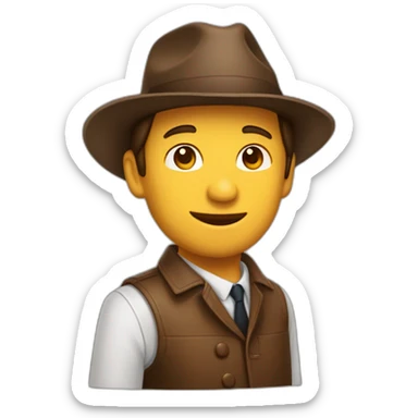 Un homme à la peau brune portant un chapeau en colère sticker