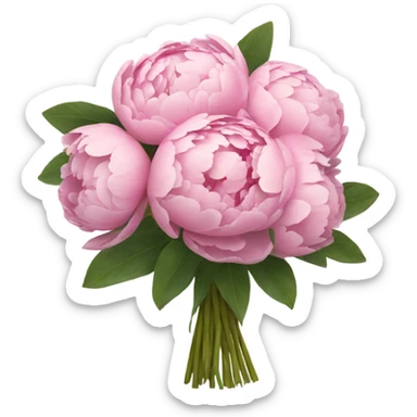 Peony bouquet  sticker