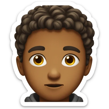 intense gaze of a boy sticker