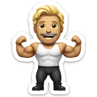 Body builder film director sticker