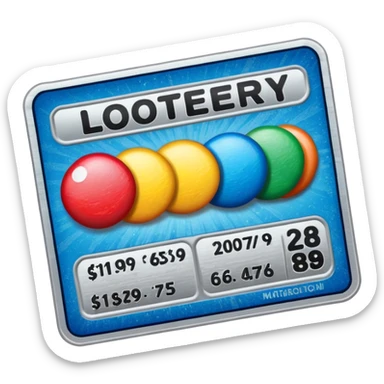 Lottery scratch ticket sticker