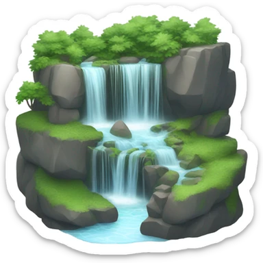 Waterfall in nature  sticker